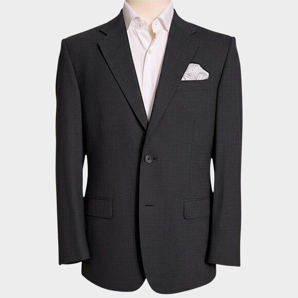 BANANA REPUBLIC Classic Men's Blazer Sport Coat Two Button Jacket 42S Gray Wool